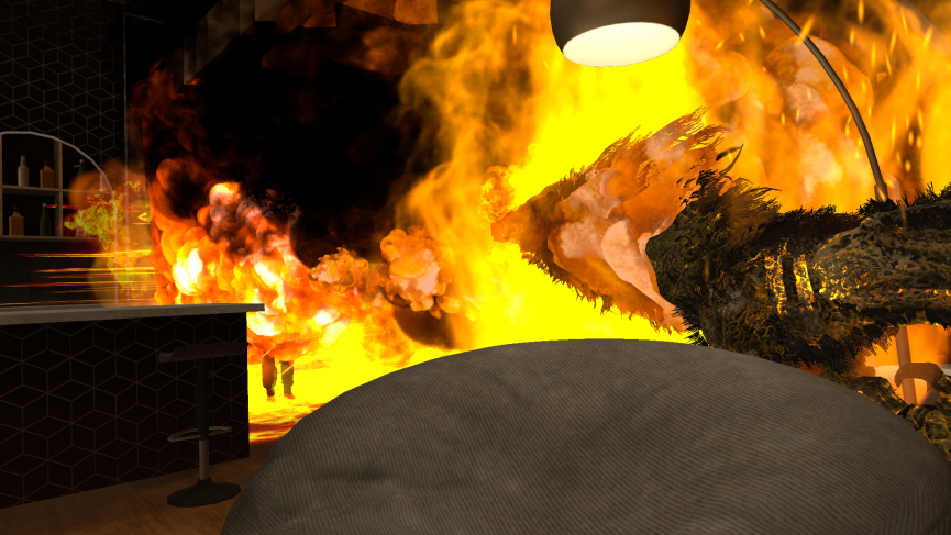 Fire monster in vrchat